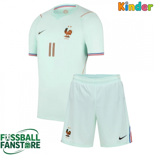 Frankreich Michael Olise #11 Replik Auswärtstrikot Kinder WM 2026 Kurzarm (+ Kurze Hosen)